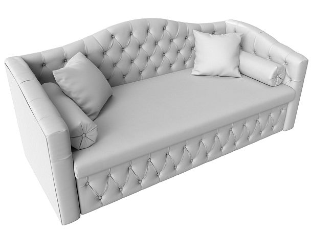 Прямой диван Мечта (полностью экокожа белая) - Вид 5