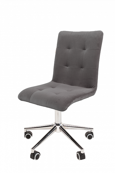 Кресло CHAIRMAN 030, крестовина хром, ткань велюр, серый - Вид 2