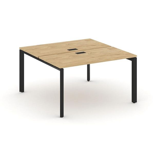 Style Project Next Рабочая станция двухсторонняя SN-59P.DRS-012 Тиквуд Светлый/Металл Черный/Черный Заглушка 1180*1432*750 - Вид 1
