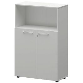 Шкаф средний с нишей СМШ38.28F(Б) Белый 792x380x1190 Кортез - Фото предпросмотра