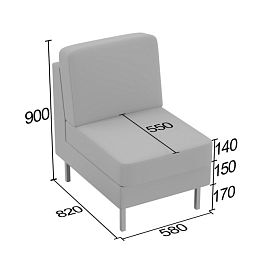 (end-kbp) Кресло Эндер без подлокотников - Фото предпросмотра