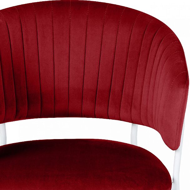 Комплект кухонных стульев Даксон бордовый велюр/белый, 4 шт. - Вид 7