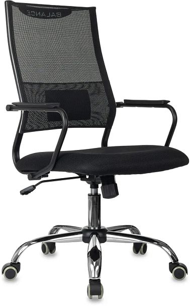Кресло руководителя Бюрократ CH Balance SL черный Elastic-102 сетка/ткань крестов. металл хром - Вид 1