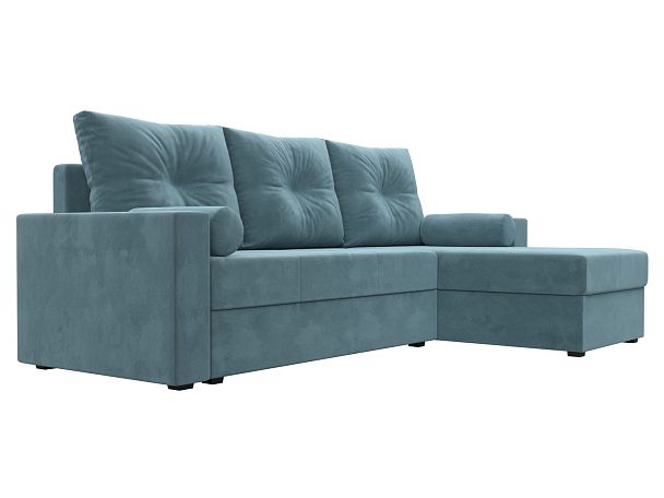Диван угловой Верона Лайт угол правый (полностью велюр бирюзовый) - Вид 3