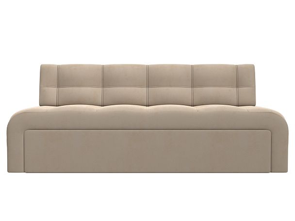 Диван кухонный прямой Люксор Велюр бежевый - Вид 2