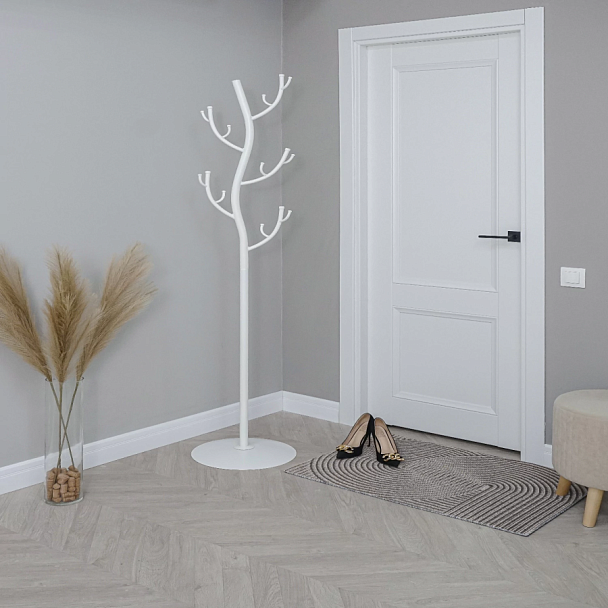 Вешалка-стойка "Дерево", 1,81 м, диск 37,5 см, 15 крючков, металл, белая, ВНП 211 Б - Вид 3