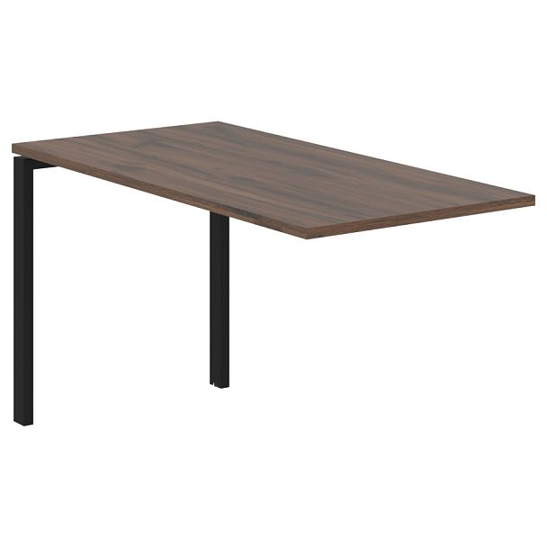 Брифинг-приставка EUB 1367 Дуб Денвер тёмный/Черный 1360х670х750 EDIS - Вид 1