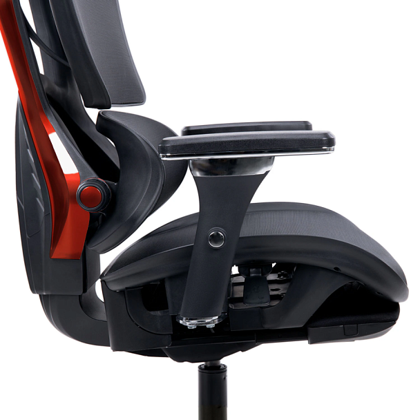 Кресло ATRONE (АТРОН) "Optimus ER-707", адаптивный механизм со слайдером, сетка, черный/красный, 532968 - Вид 17