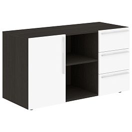 Тумба сервисная СП-064-25-07 Белый глянец/Дуб Мореный 1200х500х670 KANON - Фото предпросмотра