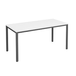 Стол письменный на металлокаркасе МП2 Комфорт МП2 К.А2 183 БП белый премиум / антрацит - Фото предпросмотра