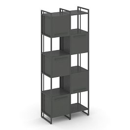 Rift Шкаф комбинированый RF.NS-003 Антрацит/Металл Антрацит 820*396*2010 - Фото предпросмотра