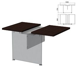 Столешница модуля стола для переговоров "Приоритет" (1400х900х750 мм), венге, К-913, К-913 венге - Фото предпросмотра