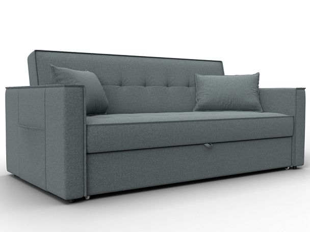 Диван прямой Лига-104 (160) Рогожка серый - Вид 1