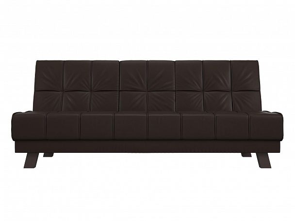 Прямой диван Винсент (полностью экокожа коричневая) - Вид 2