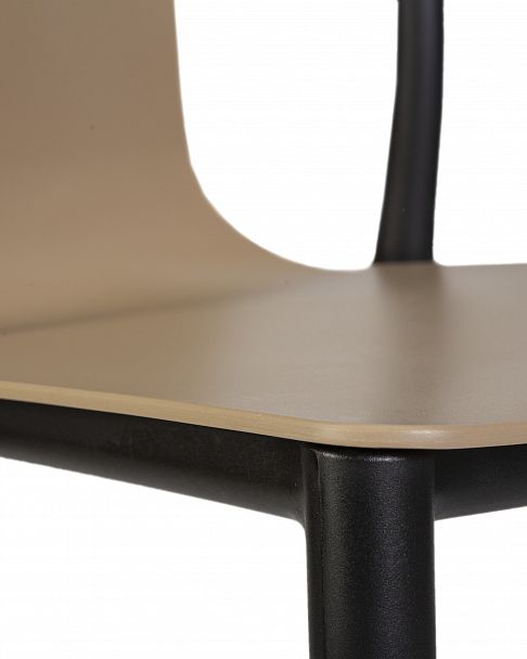 Стул обеденный DOBRIN ADAM (черный/бежевый) - Вид 9