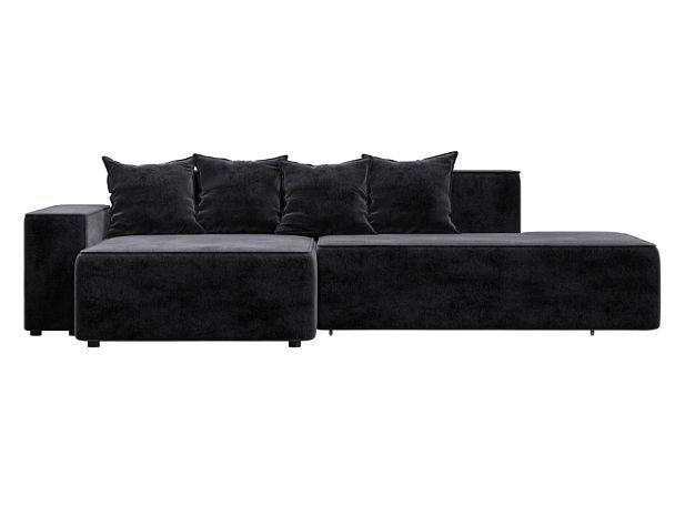 Диван угловой Лига-079 угол левый Велюр серый - Вид 1