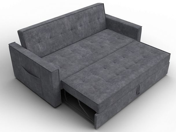 Диван прямой Лига-104 (160) Велюр серый - Вид 7