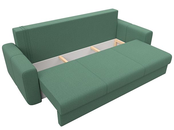 Диван прямой Лига-031 Рогожка зеленый - Вид 7