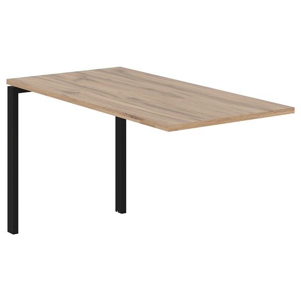 Брифинг-приставка EUB 1367 Дуб Денвер светлый/Черный 1360х670х750 EDIS - Вид 1