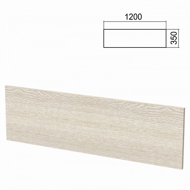 Экран к столам на металлокаркасе "Арго", шириной 1200 мм, ясень шимо - Вид 1