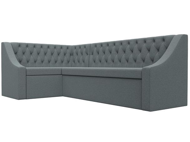 Диван кухонный угловой Мерлин левый угол Рогожка серый - Вид 3