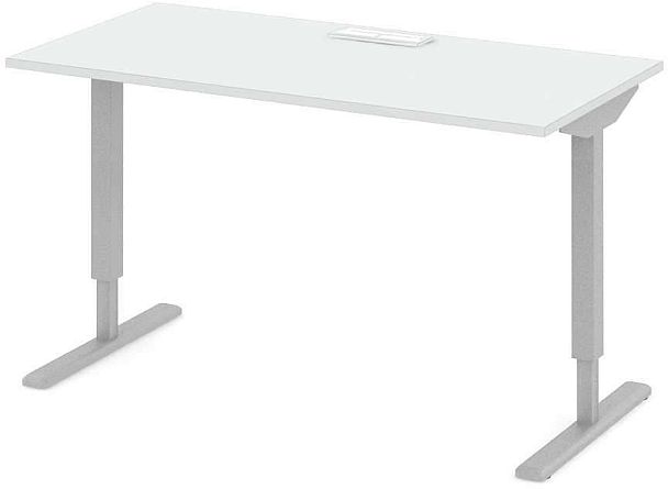 Стол офисный рабочий "Трансформер"  ПК-ТРС-СТ160Х80КК/ЭР-В1-76 белый - Вид 1