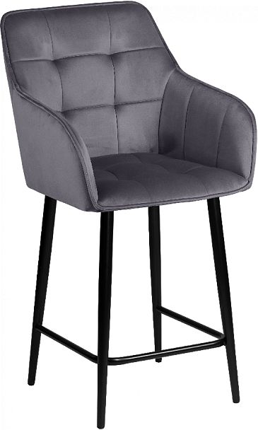 Комплект полубарных поворотных кресел Мони К, темно-серый H-15/черный, 4 шт. - Вид 4