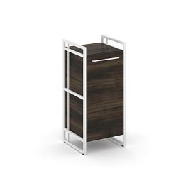 Rift Шкаф 2 ниши узкий RF.SU-21 (L) Дуб Мали/Металл Белый 420*396*924 - Фото предпросмотра