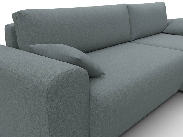 Диван угловой Лига-099 угол универсальный Рогожка серый - Вид 4