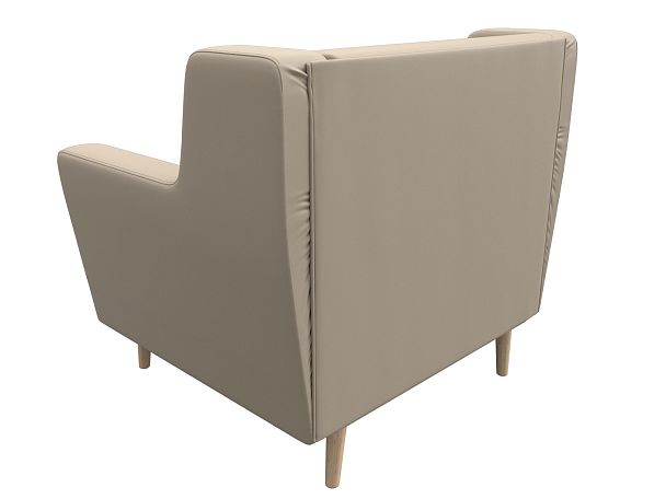 Кресло Брайтон (полностью экокожа бежевая) - Вид 6