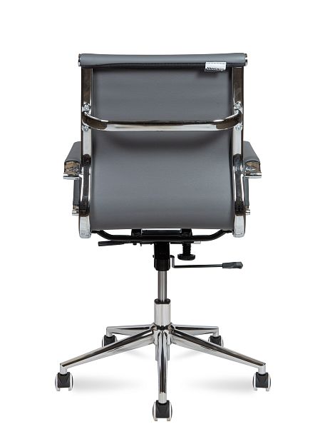 Кресло Техно LB / хром / серая экокожа - Вид 5