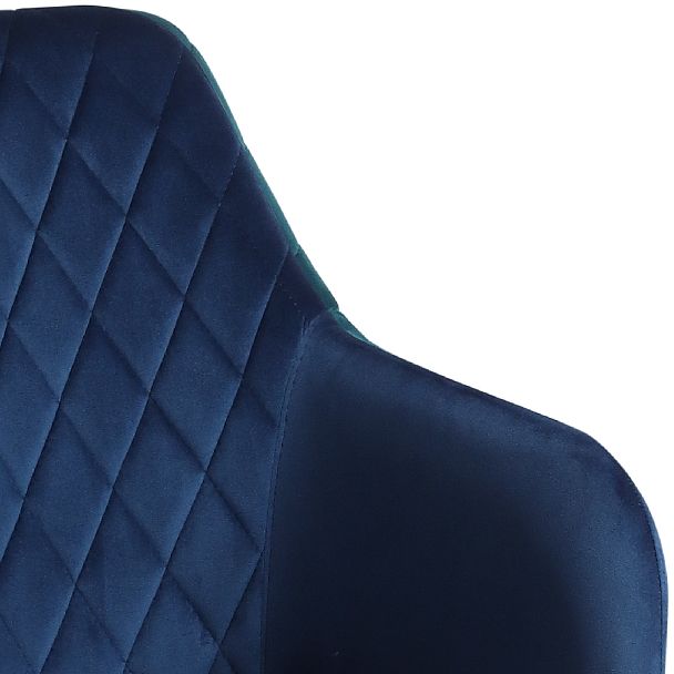 Барное поворотное кресло Барли К, Confetti blue/черный - Вид 9