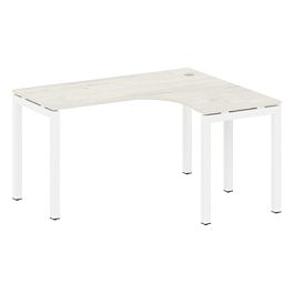 Metal System Quattro Стол криволинейный правый на П-образном м/к 50БП.СА-3 (R) Дуб наварра/Белый металл 1400*1200*750 - Фото предпросмотра
