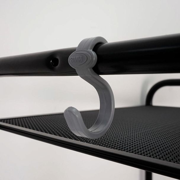 Стеллаж на металлокаркасе "Валенсия-15", 455х300х1555 мм, 5 полок, черный, СТВ15 Ч - Вид 5