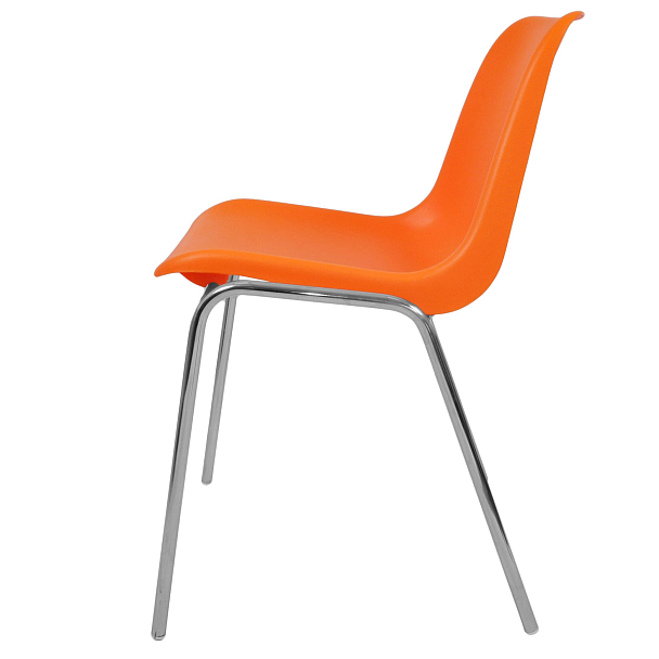 Стул Vicenza (4 ножки) Каркас хром, оранжевый, РП+ИК, стопируемый - Вид 3