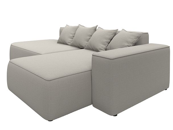 Диван угловой Лига-065 угол правый Рогожка бежевый - Вид 3