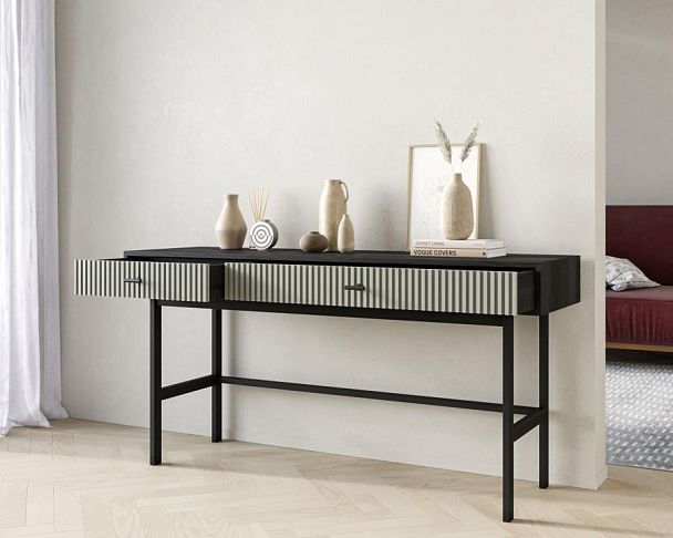 Консоль с двумя ящиками Emerson арт EM22/gray/L - Вид 2