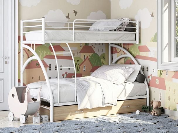 Двухъярусная кровать "Виньола-2Я" белый - Вид 1