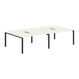 Стол 4-х местный EUWST 3116 Ясень Траун/Черный 3126х1606х750 EDIS - Фото предпросмотра