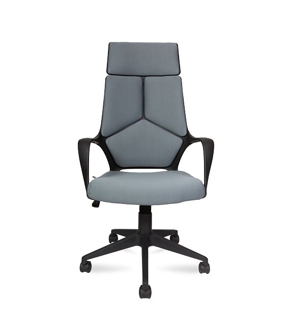 Кресло офисное / IQ / (black plastic, dark grey) черный пластик / темно-серая ткань - Вид 2