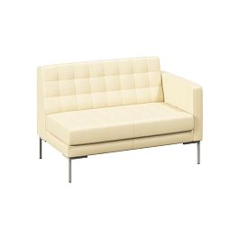 Forest Секция с подлокотником двухместная FR-SP-02 (L) Oregon 11/Металл Серый 1270*800*840 - Фото предпросмотра