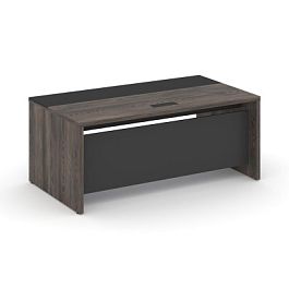 Дюкс Стол прямой DX.SR-160 Каштан Сиерра/Базальт/Черный Мат.Гл./W-12 1600*900*750 - Фото предпросмотра