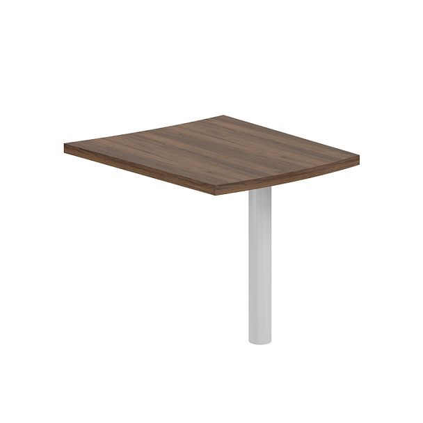 Брифинг-приставка Wing 900х1000х750 / цвет: дуб модена, опора табулярная серебрянный металлик - Вид 1