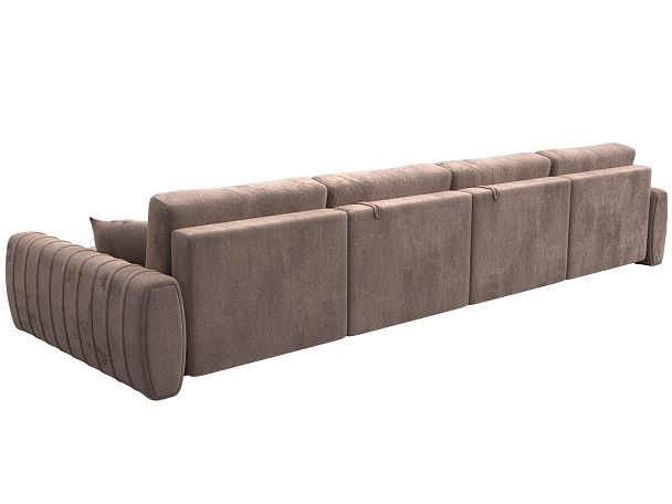 Диван П-образный Лига-057 НПБ Лонг Велюр бежевый - Вид 5