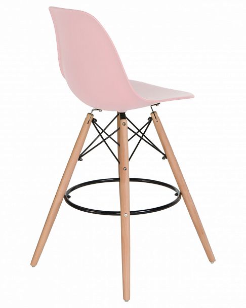 Стул барный DOBRIN DSW BAR (ножки светлый бук, цвет сиденья светло-розовый (PK-02)) - Вид 3