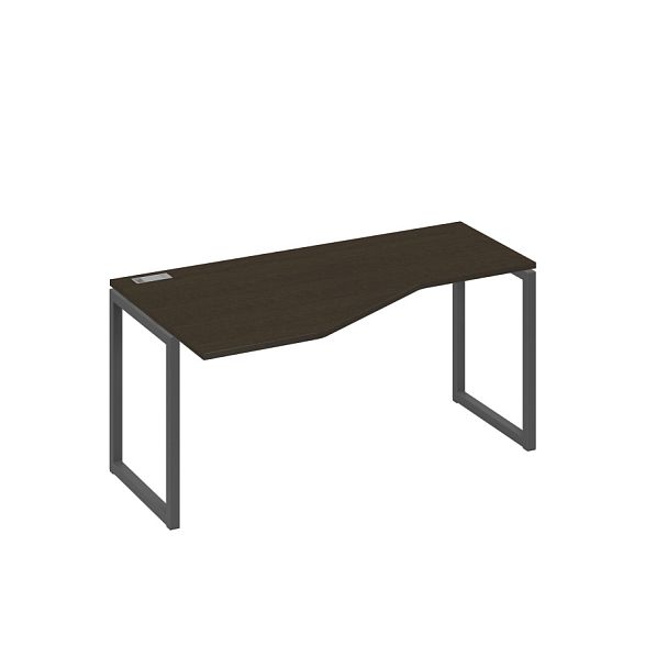 Стол эргономичный левый "Техно" на металлокаркасе QUATTRO A4 А4 Б4 055 БП венге / металлокаркас антрацит - Вид 1