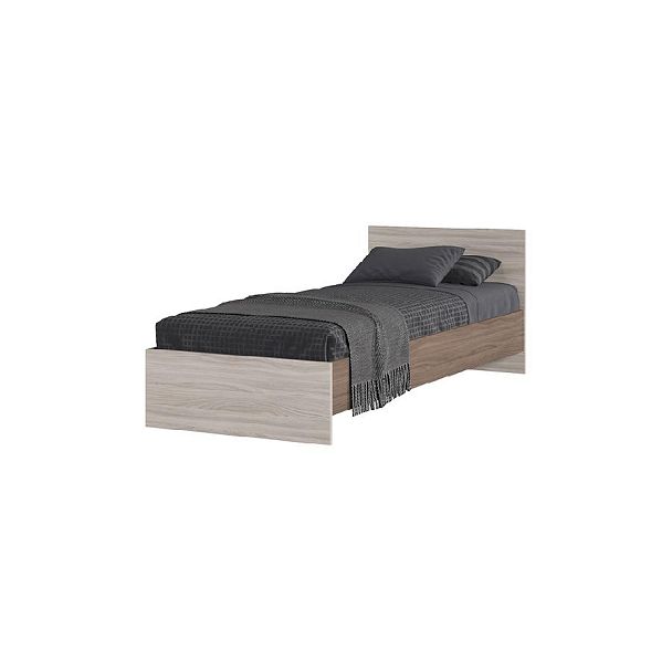 КР 554 Бася ЛДСП кровать 800 шимо темный/шимо светлый - Вид 1