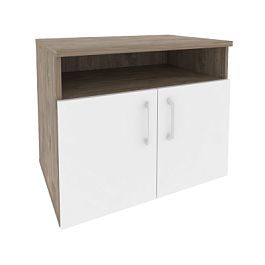 Onix Тумба для оргтехники O.TM-1 Тиквуд темный/Белый бриллиант 800*600*680 - Фото предпросмотра