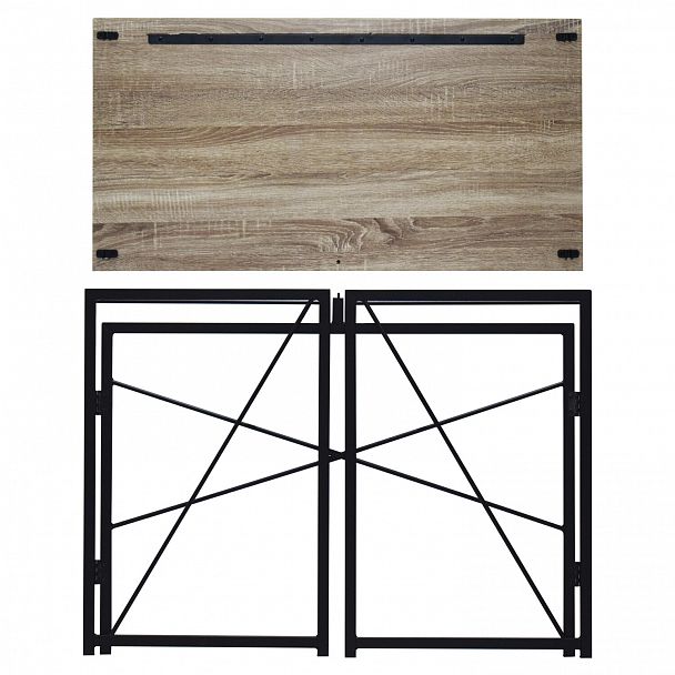 Стол на металлокаркасе BRABIX "LOFT CD-002", 1000х500х750 мм, складной, цвет дуб антик, 641213 - Вид 8