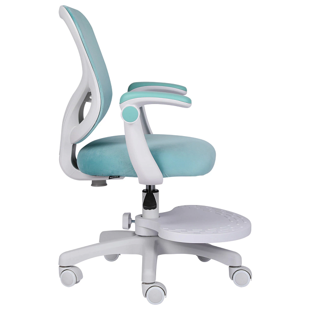 Кресло детское с подставкой для ног BRABIX "Sky MG-206", велюр, голубое, 533155 - Вид 6